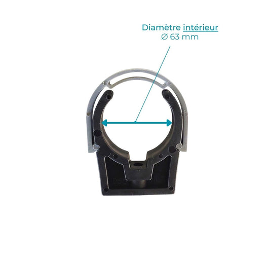 Colliers de fixation à clip PP 50mm ou 63mm
