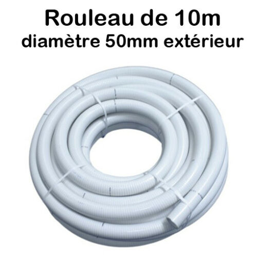 Couronnes Tuyau Piscine PVC Pression Souple Semi-Rigide à coller diamètre 50mm