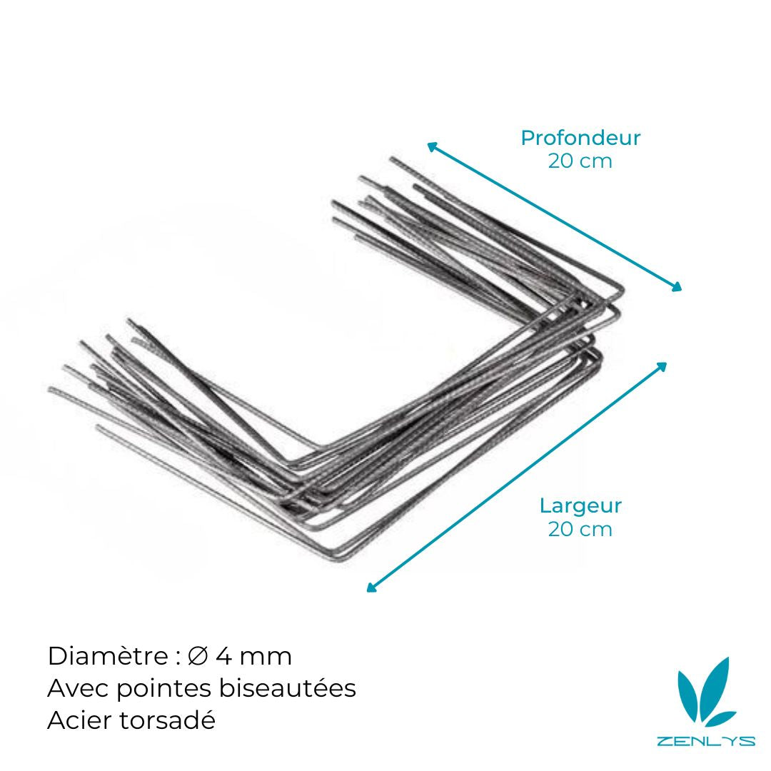 Lot de 100 Agrafes pour Toile de paillage