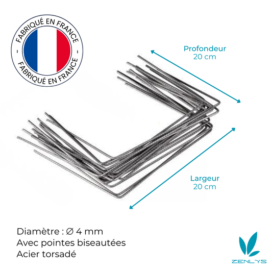 Lot de 100 Agrafes pour Toile de paillage