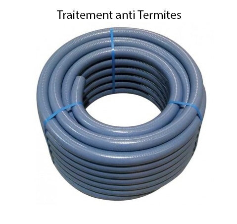 Tuyau Flexible PVC Pour Piscine 50mm X 5m - Pression Max 6 Bar - Intérieur/Extérieur Lisse - Gris