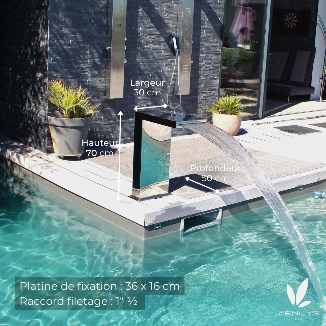 Cascade Demi-Cube lame d'eau