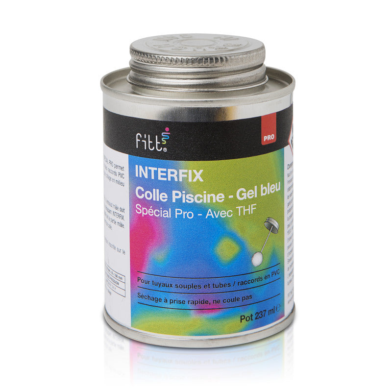 Colle avec THF FITT Spécial Pro GEL BLEU POT avec pinceau 237ml
