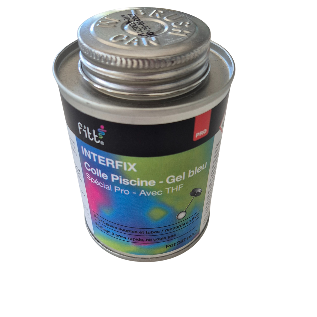 Colle avec THF FITT Spécial Pro GEL BLEU POT avec pinceau 237ml