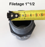 Embout Fileté / Partie à coller 40mm, 50mm ou 63mm vers filetage 1"1/2 ou 2"