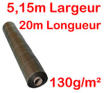 Toile de paillage Marron 130g/m² / Largeur 5,15m / Longueur : 5m, 10m, 15m, 20m, 25m ou 40m