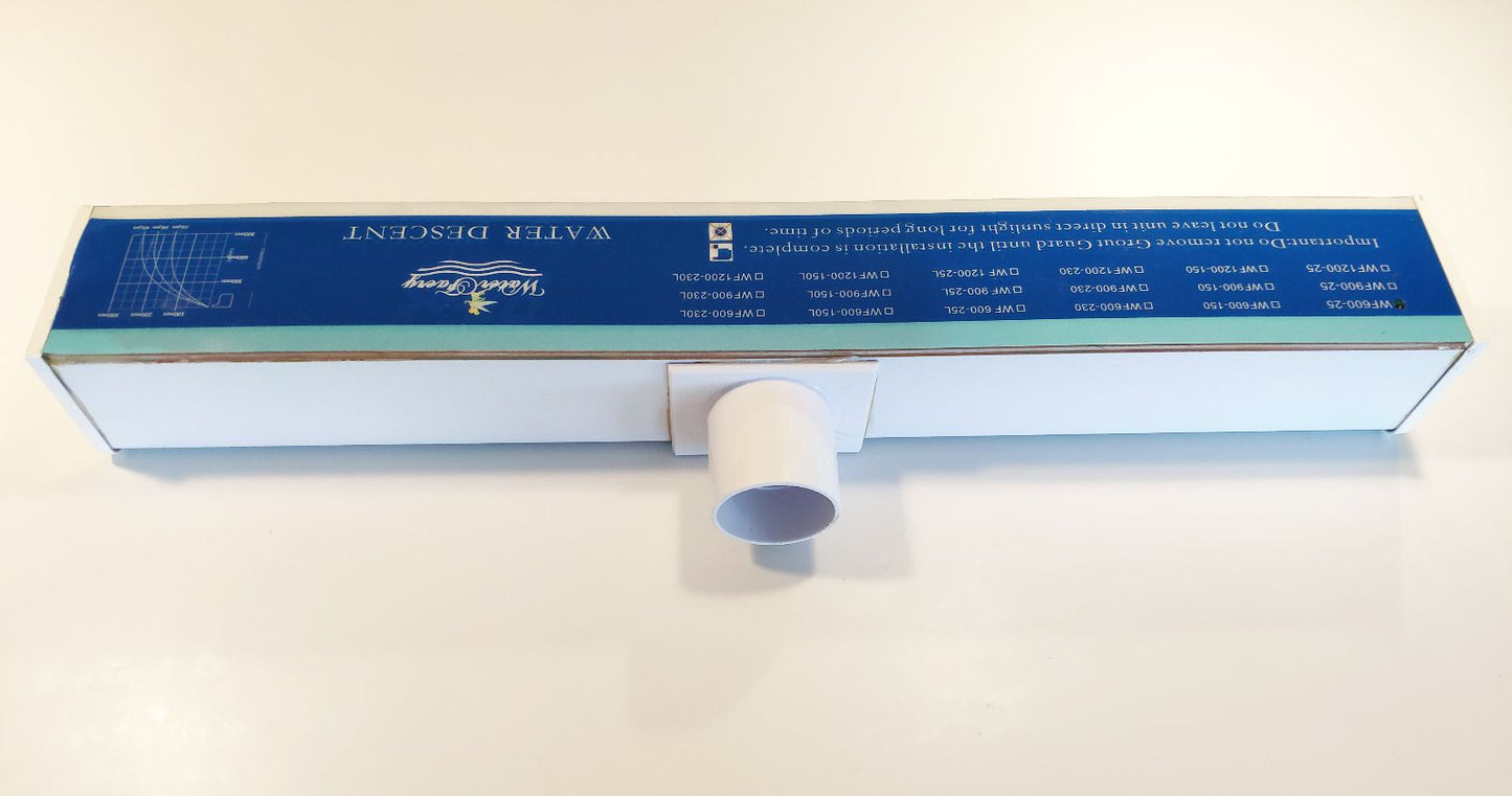 Lame d'eau acrylique encastrée 2,5cm débord / Largeurs 120cm,90cm,60cm ou 30cm / avec ou sans led