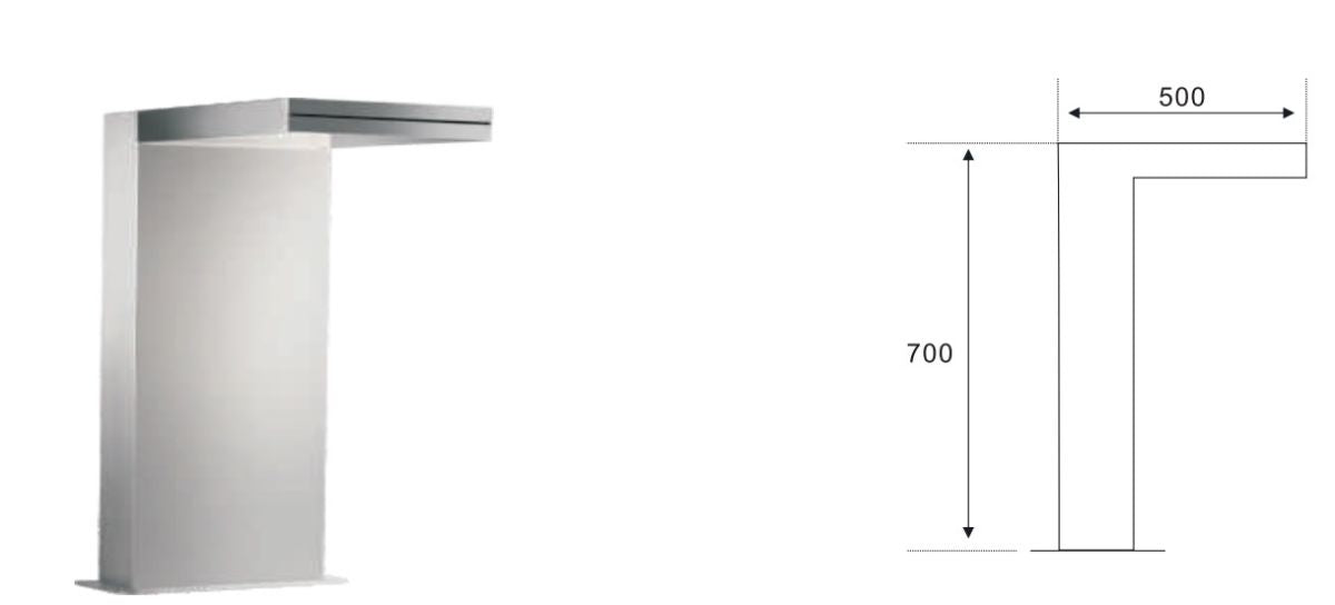 Cascade Demi-Cube lame d'eau