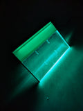 Lame d'eau acrylique LED encastrée 13,5cm débord / Entrée d'eau dessous