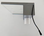 Lame d'eau acrylique LED encastrée 13,5cm débord / Entrée d'eau dessous