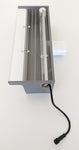 Lame d'eau acrylique LED encastrée 3cm débord / Entrée d'eau derrière