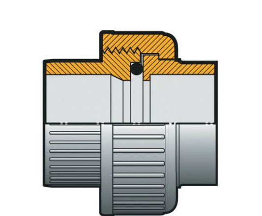 Union 3 pièces femelle PVC pression à coller des 2 cotés / Ø32mm Ø50mm Ø63mm